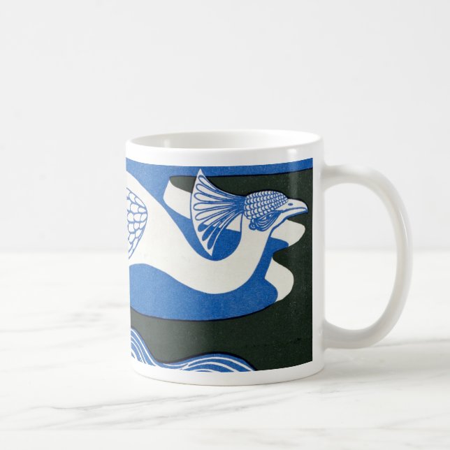 Vintage Art Nouveau Advertising Poster - Peacock Coffee Mug (Right)