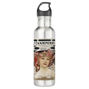 Vintage Art Nouveau Alphonse Mucha Art Painting 710 Ml Water Bottle