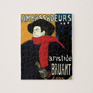 Vintage Art Nouveau Ambassadeurs, Toulouse Lautrec Jigsaw Puzzle