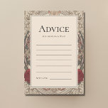 Vintage Art Nouveau Antique Floral Sage Wedding Advice Card<br><div class="desc">These pretty,  vintage nouveau advice cards would make a wonderful addition to your wedding supplies! Easily customize the text by clicking on the "personalize" option.</div>