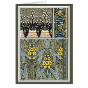 Vintage Art Nouveau Arrowhead Garden Fleurs