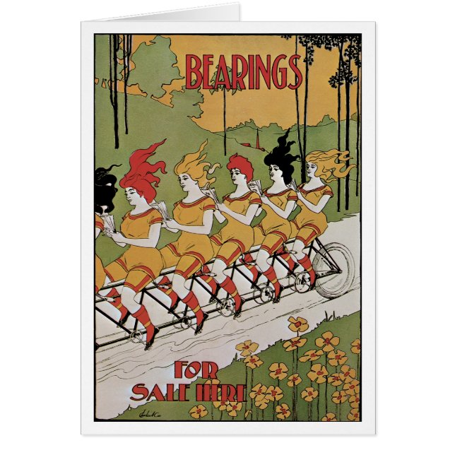 Vintage Art Nouveau, Bearings Tandem Bicycle (Front)