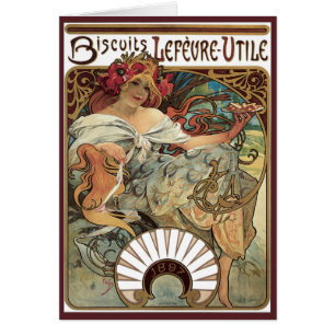 Vintage Art Nouveau, Biscuits by Alphonse Mucha