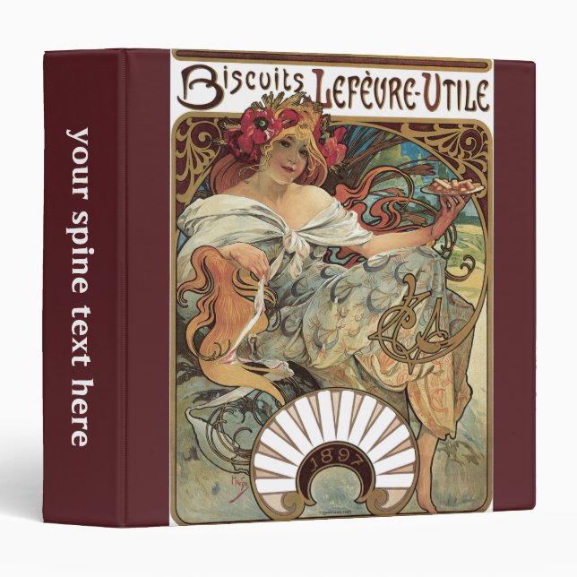 Vintage Art Nouveau, Biscuits by Alphonse Mucha Binder (Front/Spine)