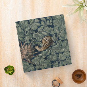 Vintage Art Nouveau Botanical Snail Antique Binder