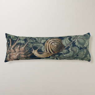 Vintage Art Nouveau Botanical Snail Antique Body Pillow