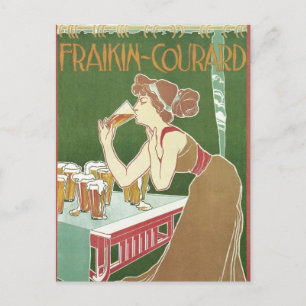 Vintage Art Nouveau Brasserie Fraikin-Courard Beer Postcard