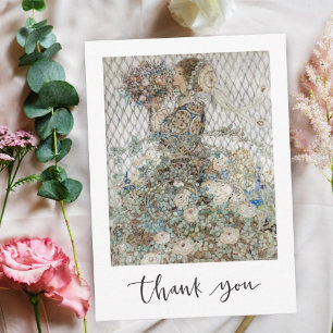 Vintage Art Nouveau Bridal Shower Thank You Holiday Card