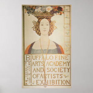 Vintage art Nouveau Buffalo NY exhibition ad Poster