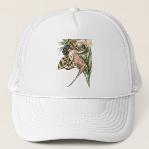 Vintage Art Nouveau Butterfly Fairy Trucker Hat