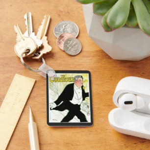 Vintage Art Nouveau, Caudieux by Toulouse Lautrec Keychain