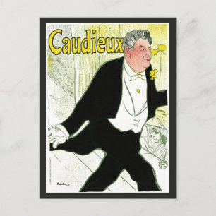 Vintage Art Nouveau, Caudieux by Toulouse Lautrec Postcard