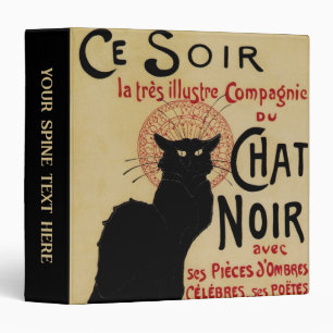 Vintage Art Nouveau, Ce Soir Chat Noir Black Cat Binder