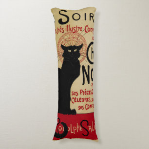 Vintage Art Nouveau, Ce Soir Chat Noir Black Cat Body Pillow