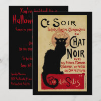 Vintage Art Nouveau, Ce Soir Chat Noir Black Cat