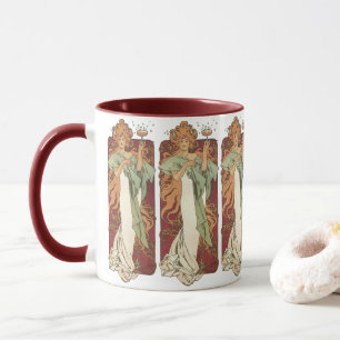 Vintage Art Nouveau, Champagne by Alphonse Mucha Mug