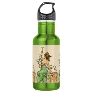 Vintage Art Nouveau Champagne Lady Illustration 532 Ml Water Bottle