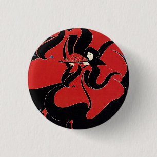 Vintage Art Nouveau Chap Book Thanksgiving 1 Inch Round Button