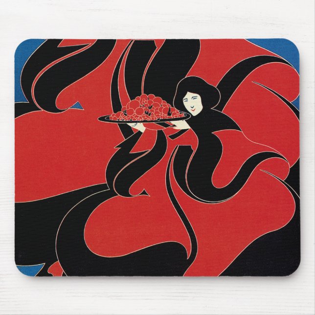 Vintage Art Nouveau Chap Book Thanksgiving Mouse Pad (Front)