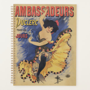 Vintage Art Nouveau Dancer French Poster Planner