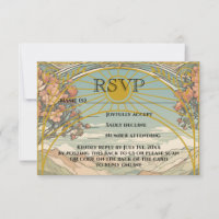 Vintage Art Nouveau Deco QR Code Wedding Website
