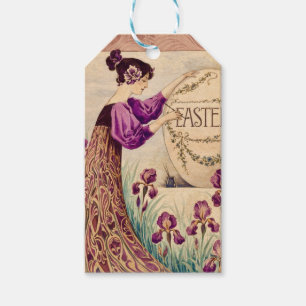 Vintage Art Nouveau Easter Poster – Belle Époque  Gift Tags
