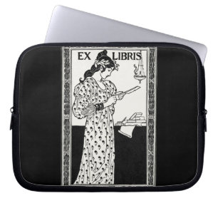 Vintage Art Nouveau Ex Libris Laptop Sleeve