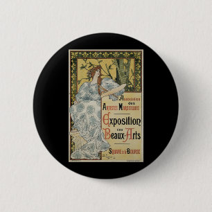 Vintage Art Nouveau, Exposition des Beaux Arts 2 Inch Round Button