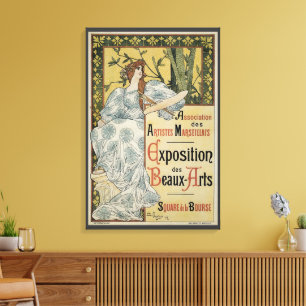 Vintage Art Nouveau, Exposition des Beaux Arts Canvas Print