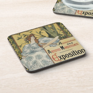 Vintage Art Nouveau, Exposition des Beaux Arts Coaster