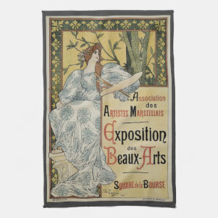 Vintage Art Nouveau, Exposition des Beaux Arts Kitchen Towel