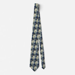 Vintage Art Nouveau Fairies, Pierrot Bicycle Moon Tie