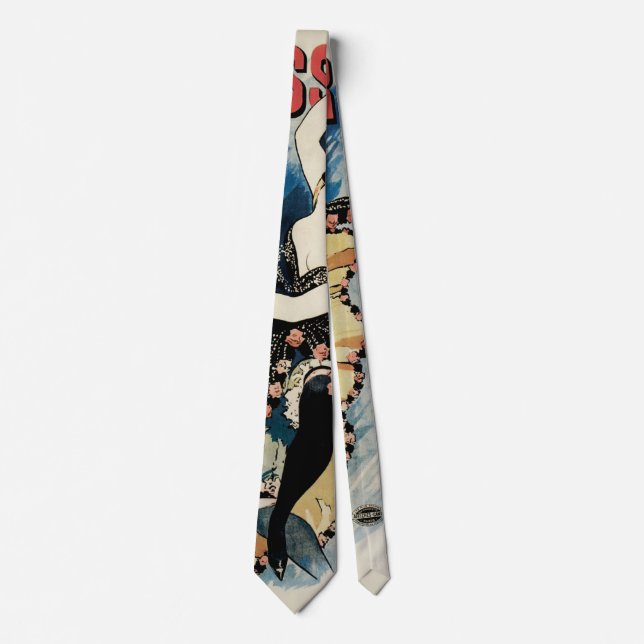 Vintage Art Nouveau Flamenco Dancer, Ambassadeurs Tie (Front)