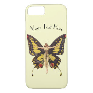 Vintage Art Nouveau "Flapper" With Butterfly Wings Case-Mate iPhone Case