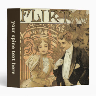 Vintage Art Nouveau Flirt Biscuits, Alphonse Mucha Binder