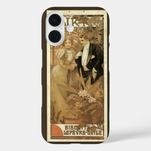 Vintage Art Nouveau Flirt Biscuits, Alphonse Mucha iPhone 16 Case