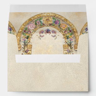 Vintage Art Nouveau Floral Bridal Shower Envelope
