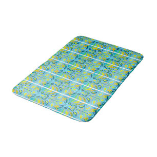 Vintage Art Nouveau Floral Garden Bath Mat