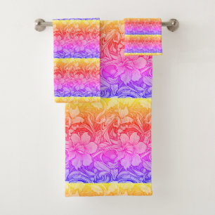 Vintage: Art Nouveau Floral Garden  Bath Towel Set