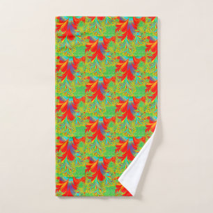 Vintage Art Nouveau Floral Garden Hand Towel