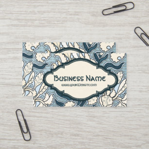 Vintage Art Nouveau Floral Irises Flower Pattern Business Card