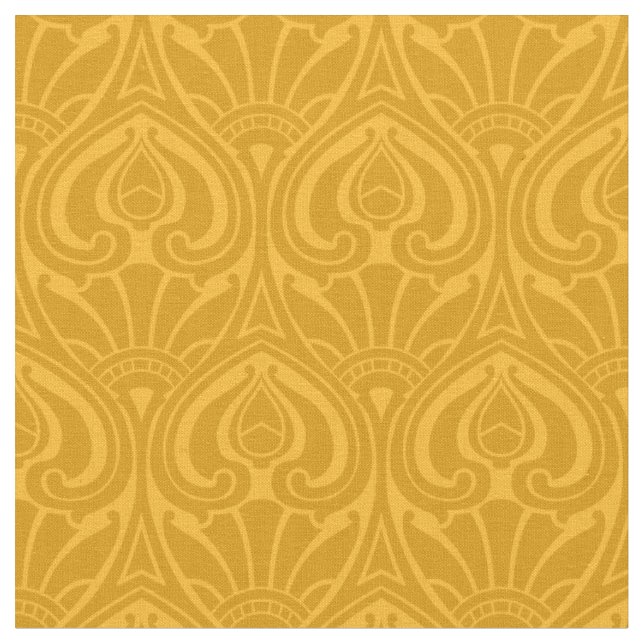 Vintage Art Nouveau Floral Pattern Fabric (Close Up)