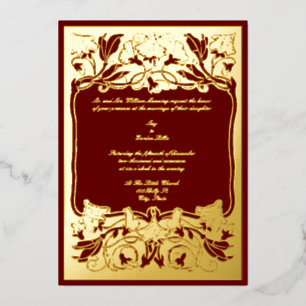 Vintage Art Nouveau Flower Border Wedding