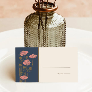 Vintage Art Nouveau Folded Place Card