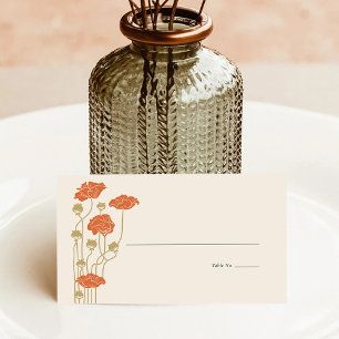 Vintage Art Nouveau Folded Place Card