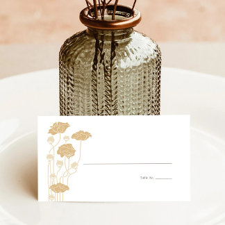 Vintage Art Nouveau Folded Place Card