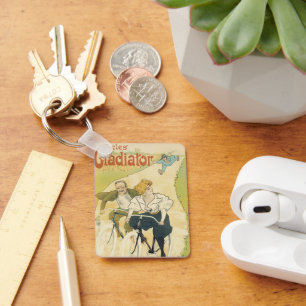 Vintage Art Nouveau, Gladiator Cycles Bicycles  Keychain