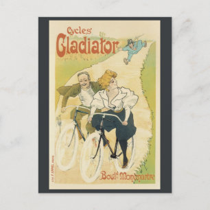 Vintage Art Nouveau, Gladiator Cycles Bicycles  Postcard