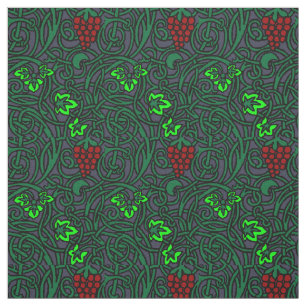 Vintage Art Nouveau Grapevine Pattern Fabric