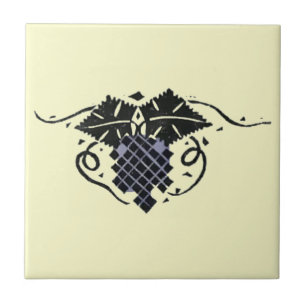 Vintage Art Nouveau Grapevine Tile